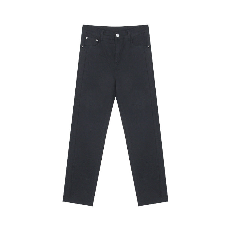 Autumn New Black High Waist Casual Pants For Women