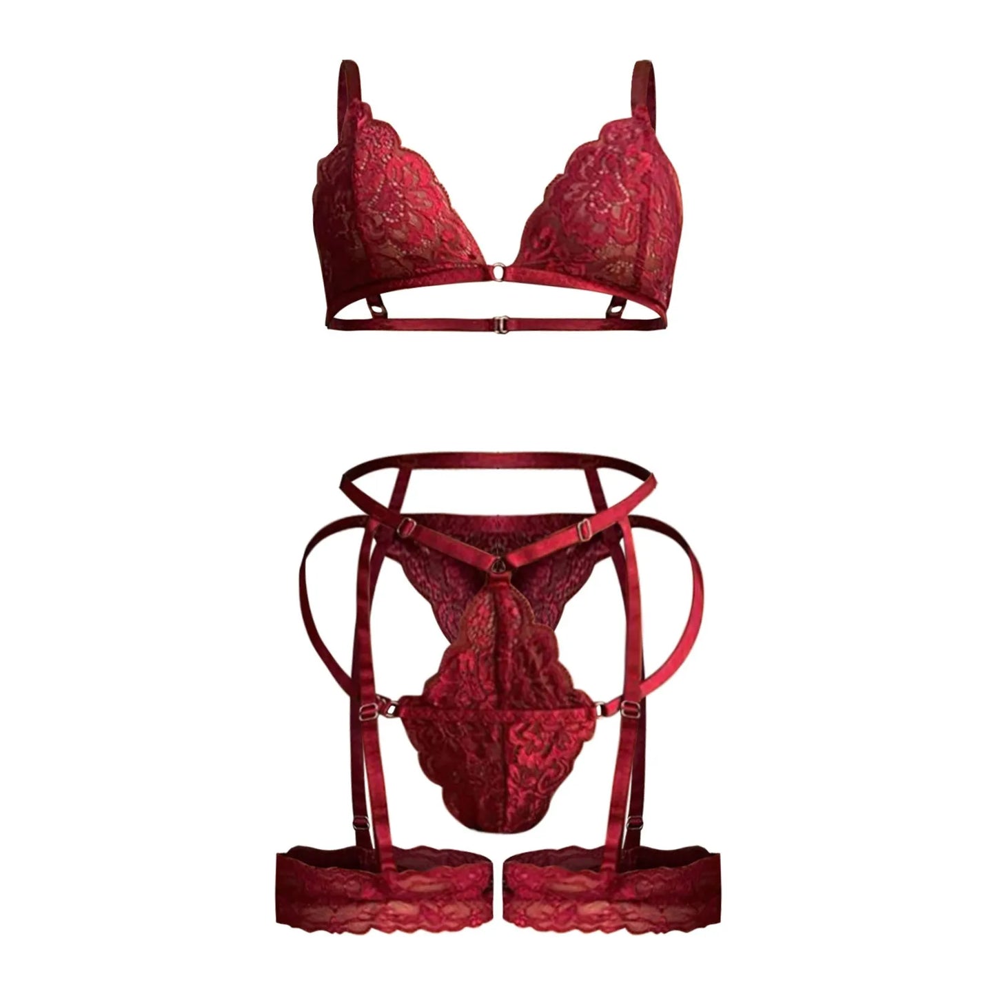 Sexy Adult Lingerie Ultra Sexy Leopard Print Push Up Bra Thong With Garter Set Womens Wireless Leopard Sleepwear Pajama Sets