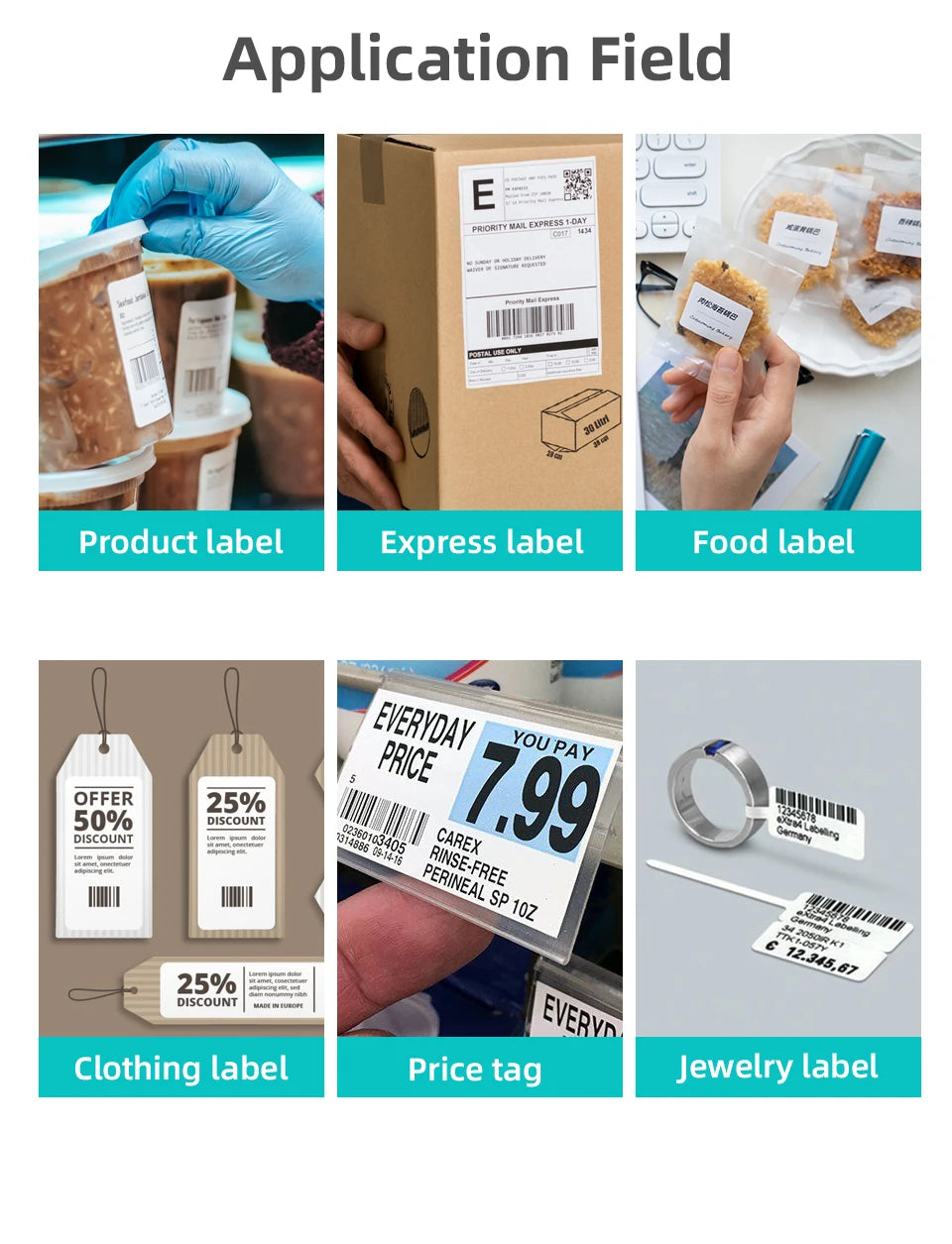 Bluetooth Wireless Wifi Thermal Label Printer