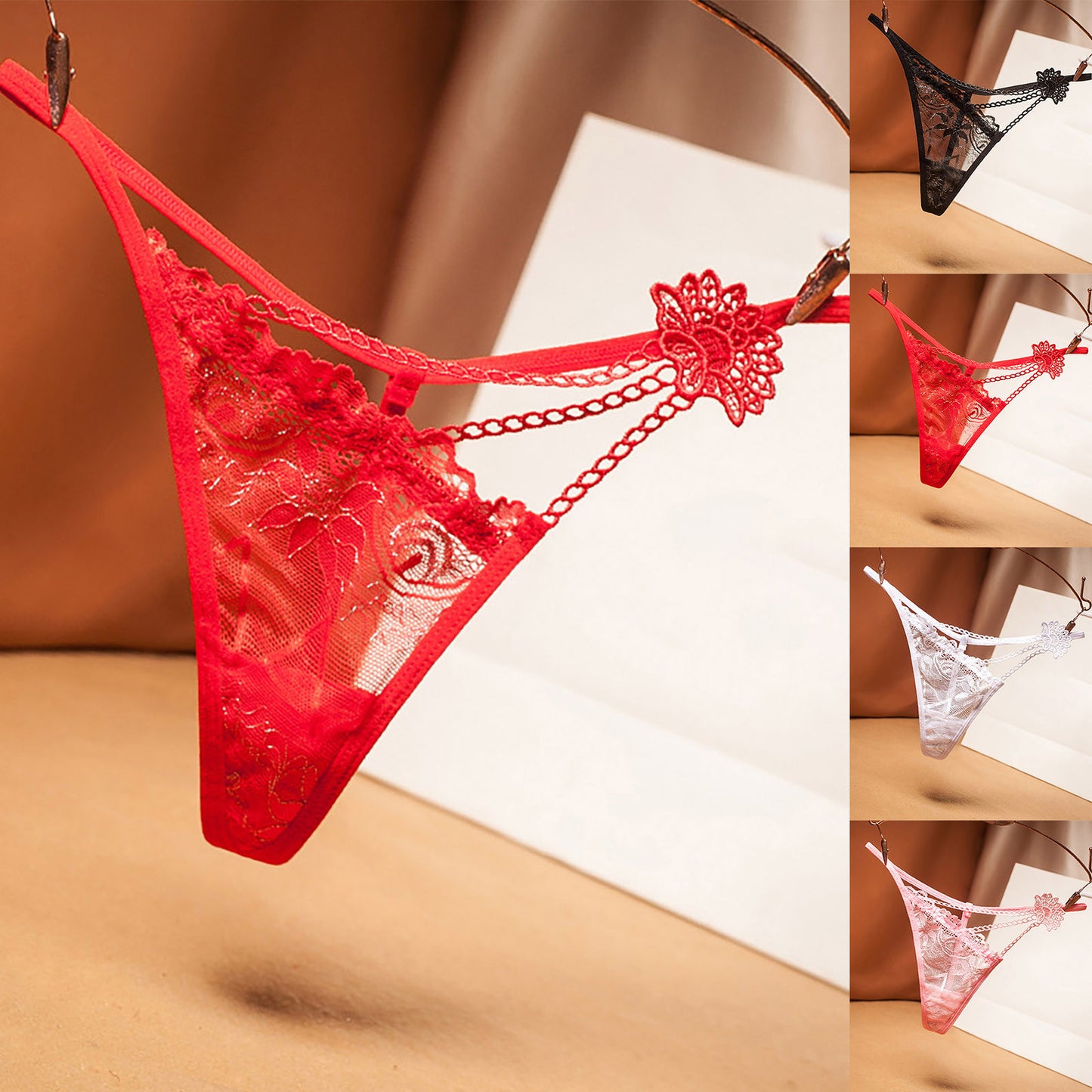 Sexy Lingerie For Women V Shaped Sexy Transparent Hollow Lace Single Sexy Lace Hollow Out Underwear