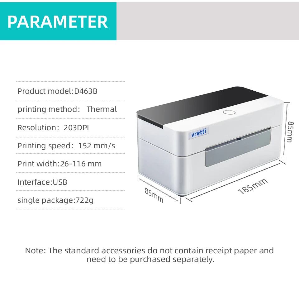 Bluetooth Wireless Wifi Thermal Label Printer