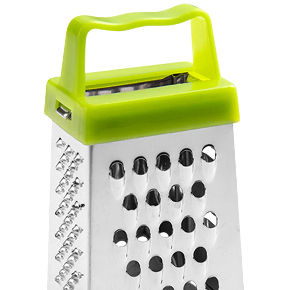 Stainless Steel Mini Four-Sided Grater Planer Non-slip Handle Multifunctional Peel Cutter Fruit Ginger Garlic Grater Kitchen
