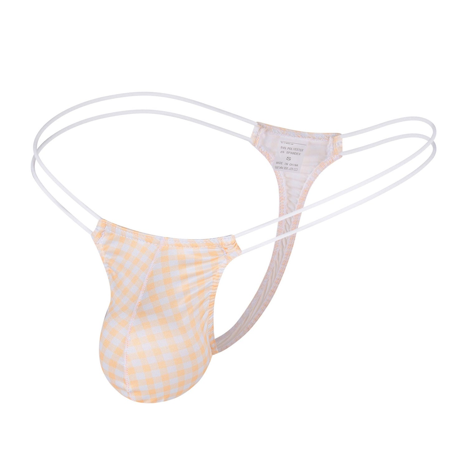 Plaid Printed Sexy Underwear For Men Lightweight Low Waist Sexy Underwear Thong Briefs Mens Bikini Underwear