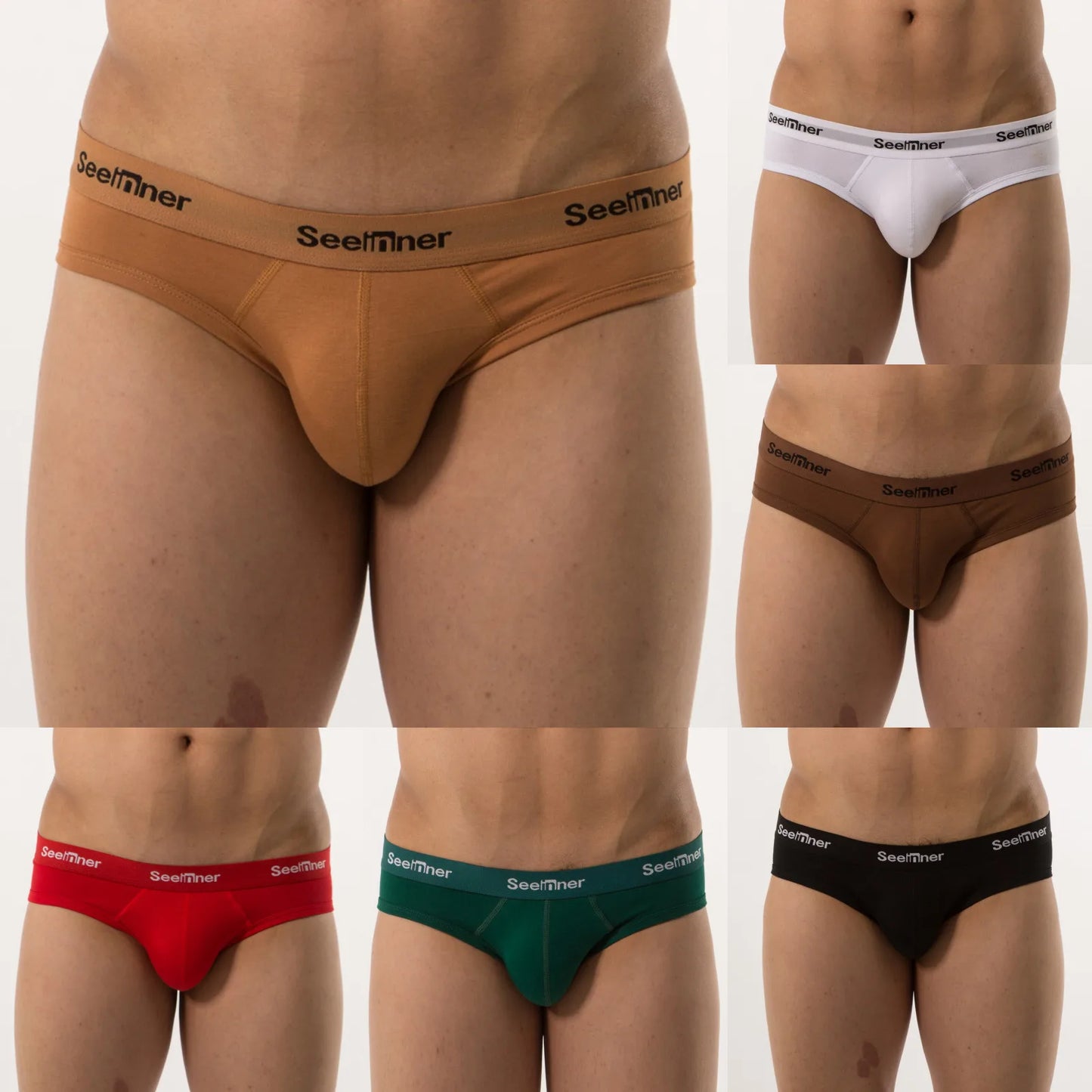 Men's Briefs Solid Color Milk Silk Briefs Breathable Sexy Comfortable Men Underwear Breathable Sexy Man Boxer