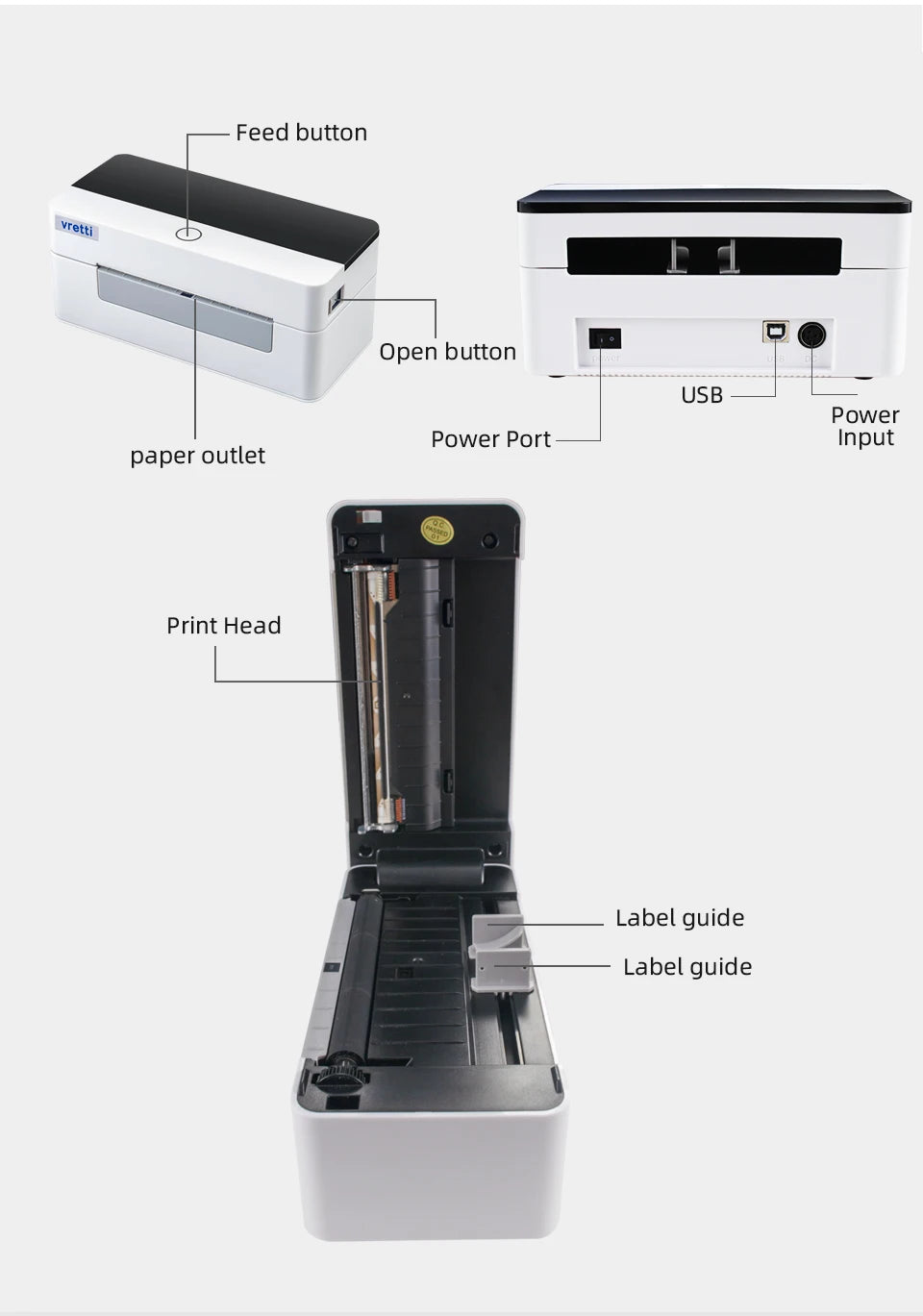 Bluetooth Wireless Wifi Thermal Label Printer