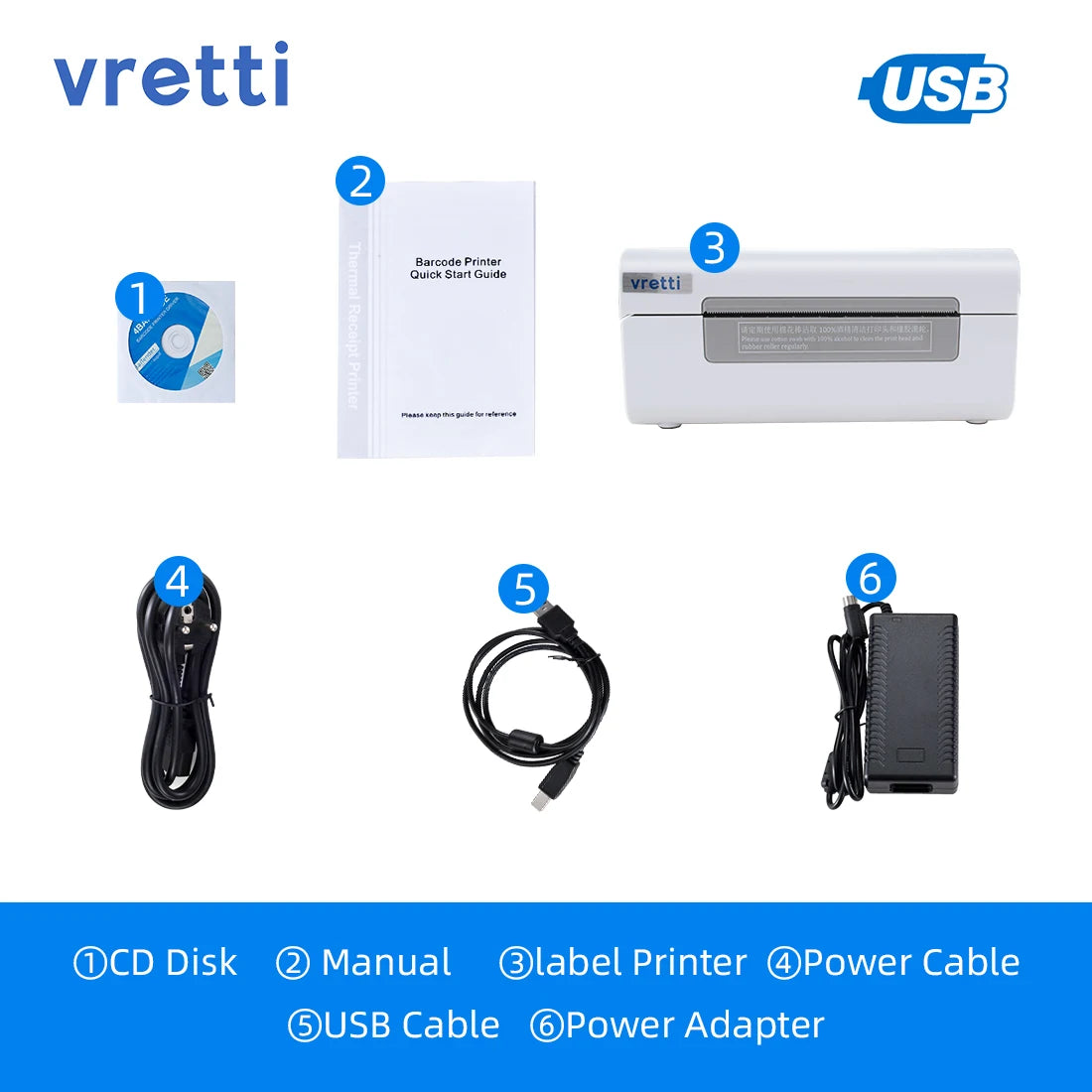 Bluetooth Wireless Wifi Thermal Label Printer