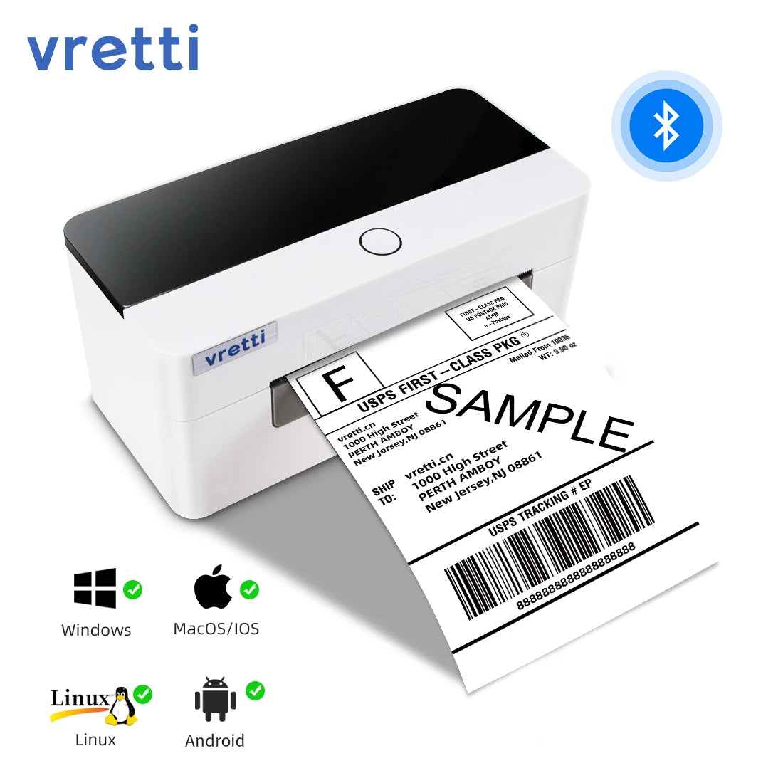 Bluetooth Wireless Wifi Thermal Label Printer