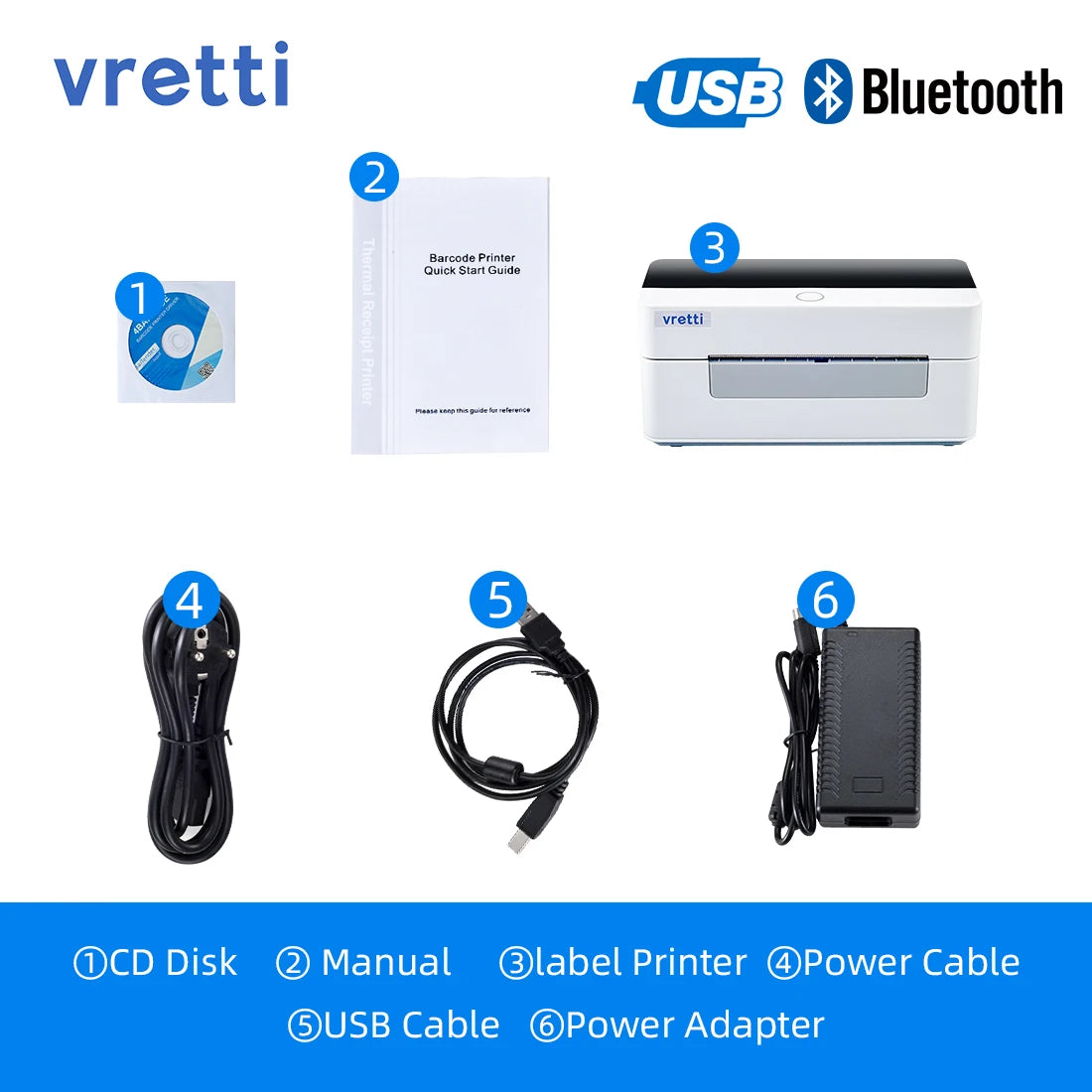 Bluetooth Wireless Wifi Thermal Label Printer