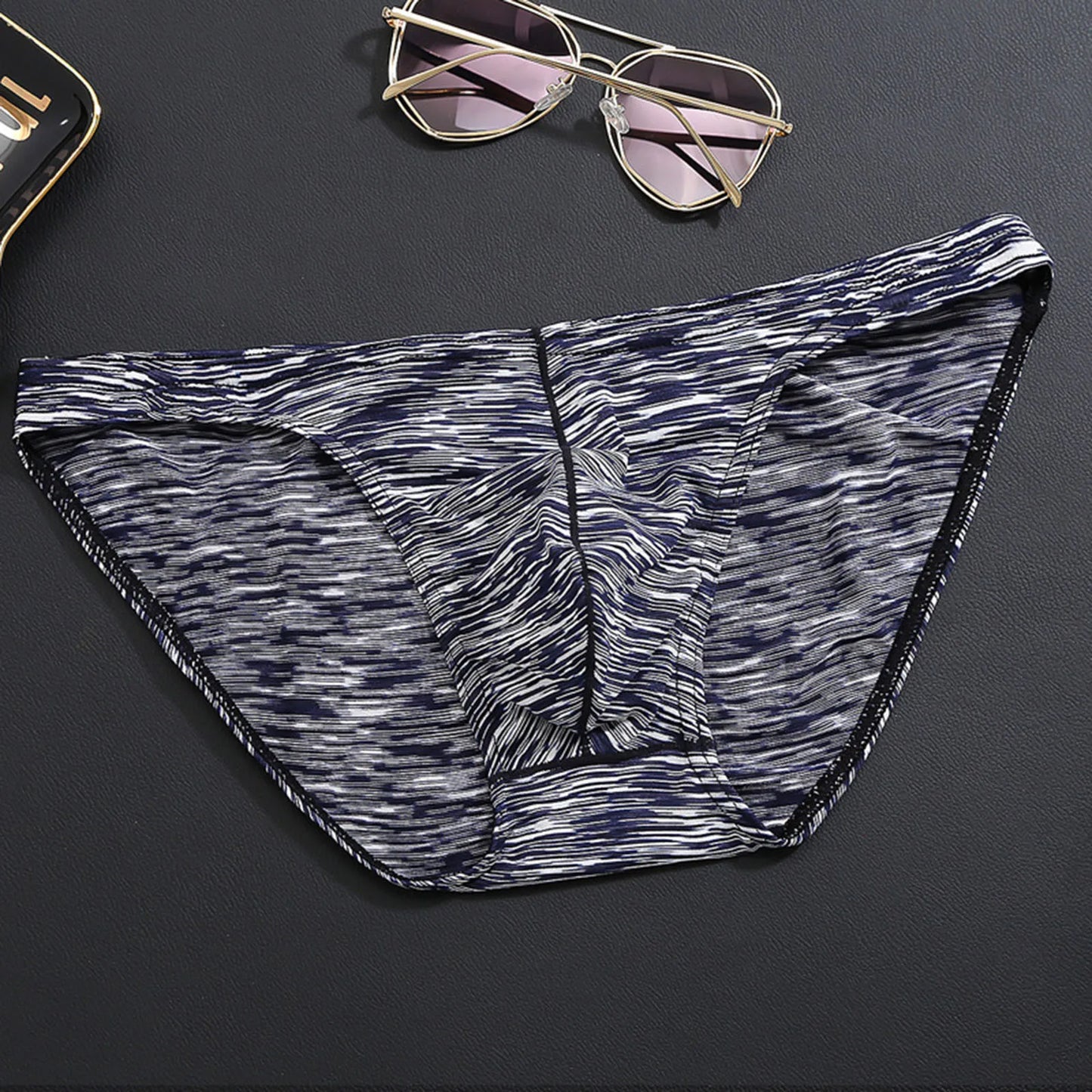 Men's Triangle Boxer Shorts Funny Sexy Comfortable Breathable Shiny Underwear Summer U Convex Pouch