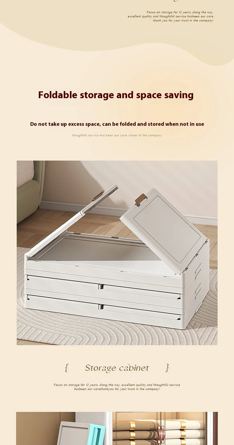 3/4/5 Layers Multifunction Folding Living Room Cabinet Closet Organizer With Wheel Stackable Large Capacity Storage Boxes