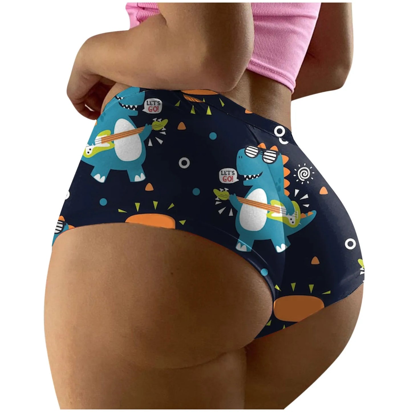 Underwear For Women Thong Women's Fashion Sexy High Waist Underwear Printed Seamless Breathable