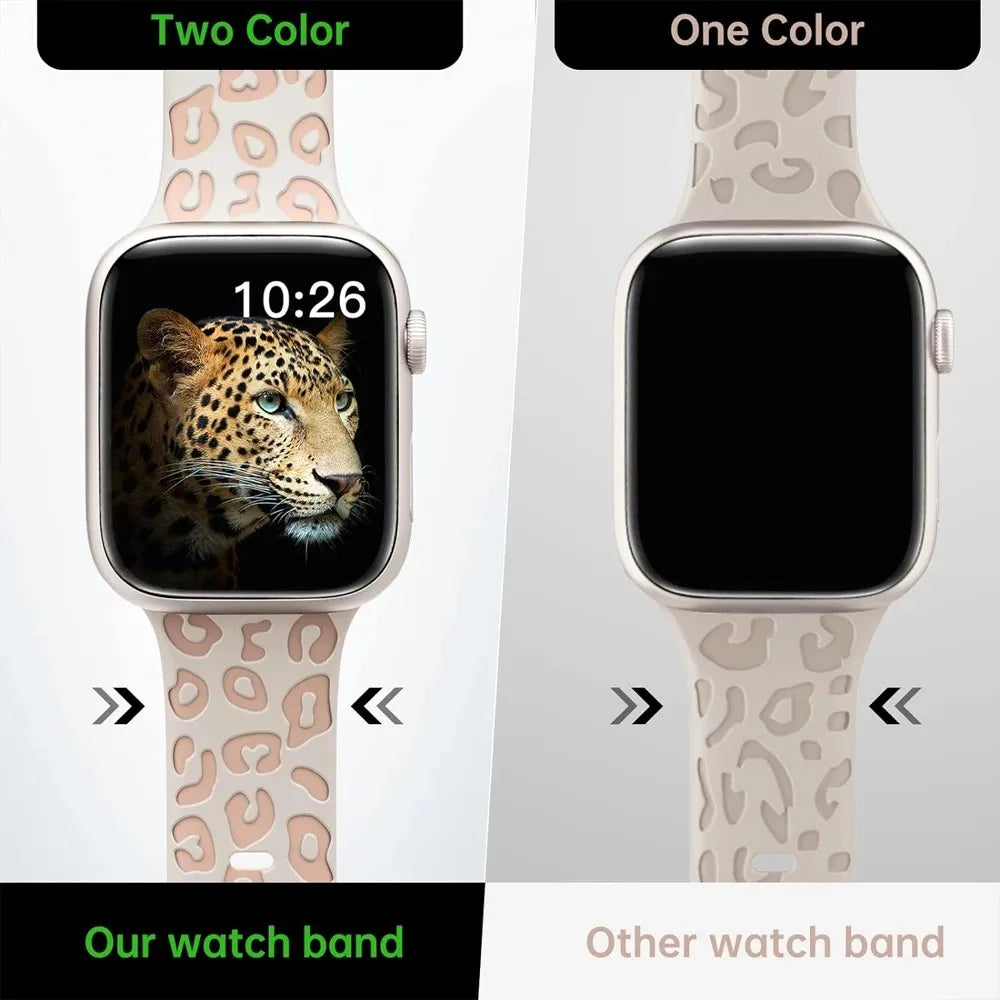 Strap For Apple Watch 10 Band 40mm 44mm 42mm 45mm 41mm 49mm 38mm Silicone Engraved Correa Bracelet Series 8 9 7 SE 6 5 ultra 2 3