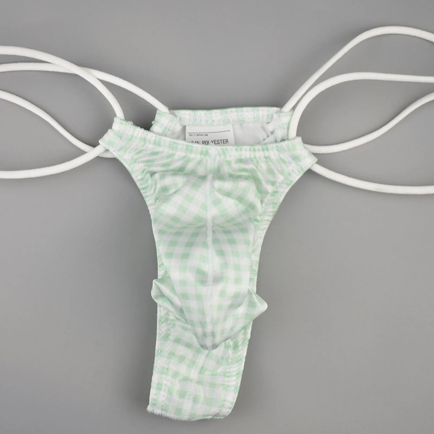 Plaid Printed Sexy Underwear For Men Lightweight Low Waist Sexy Underwear Thong Briefs Mens Bikini Underwear