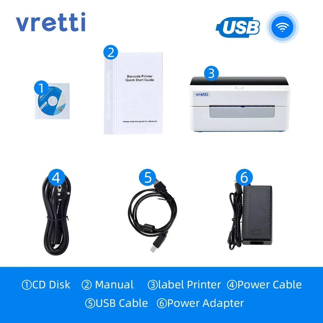Bluetooth Wireless Wifi Thermal Label Printer