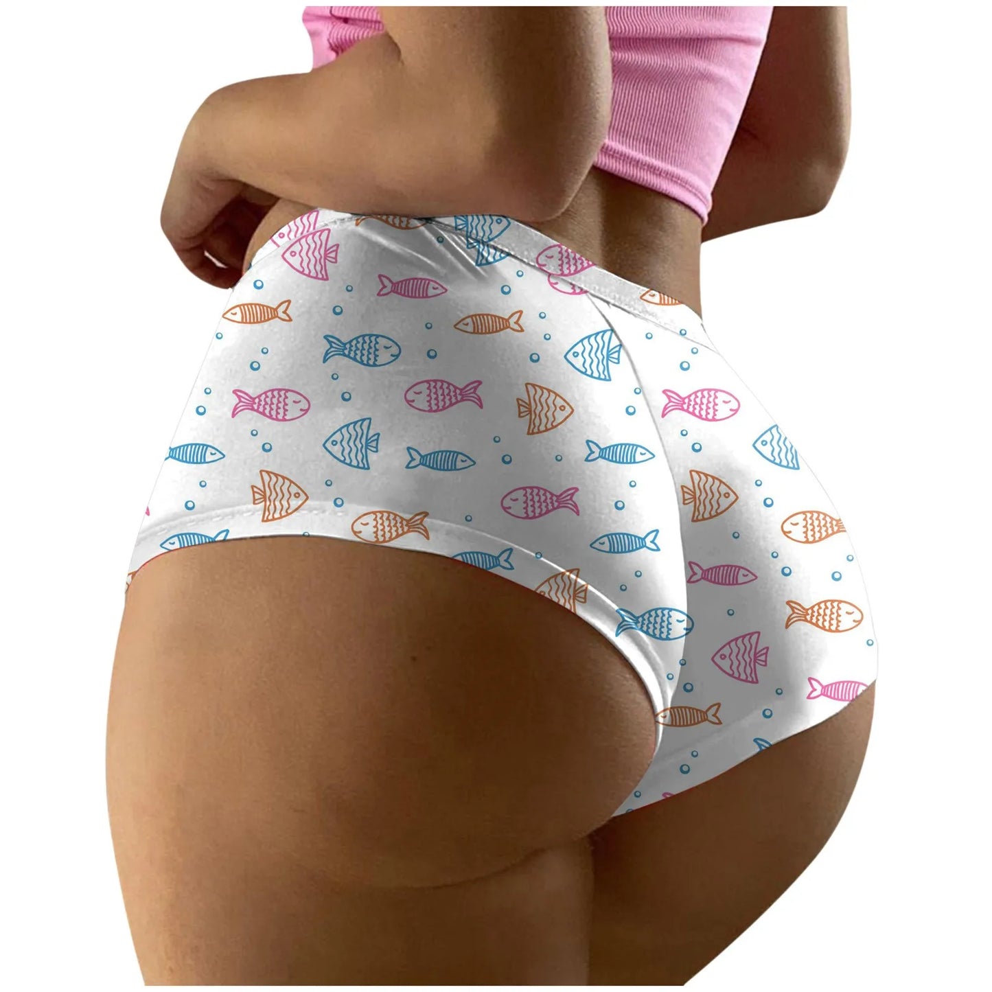Underwear For Women Thong Women's Fashion Sexy High Waist Underwear Printed Seamless Breathable