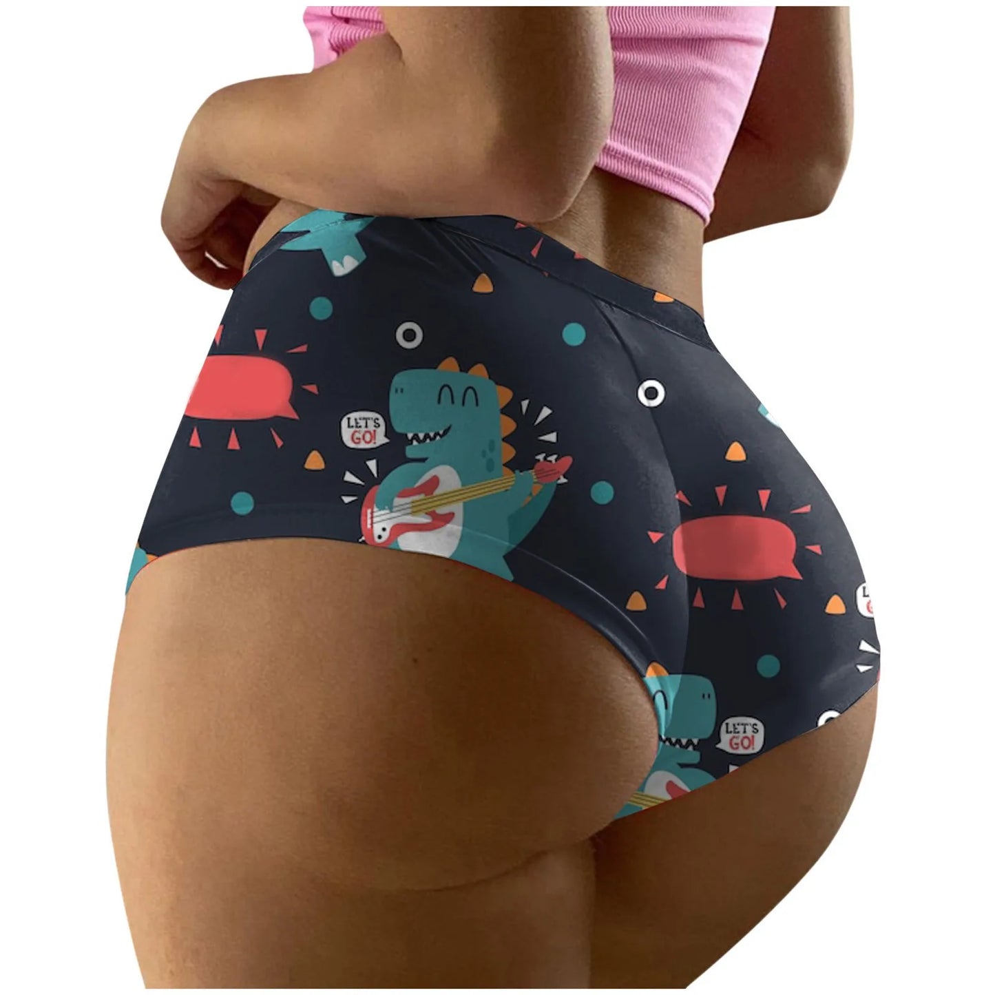 Underwear For Women Thong Women's Fashion Sexy High Waist Underwear Printed Seamless Breathable