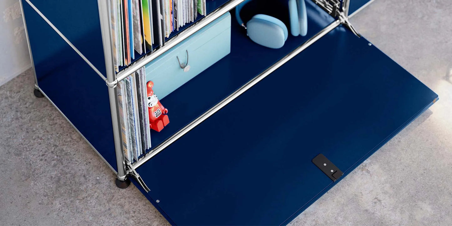 Storage Cabinet Sideboard Haller Cabinet Storage Shelf Modular Furniture Stainless Steel Metal Board Living Room Cabinet-No Keys