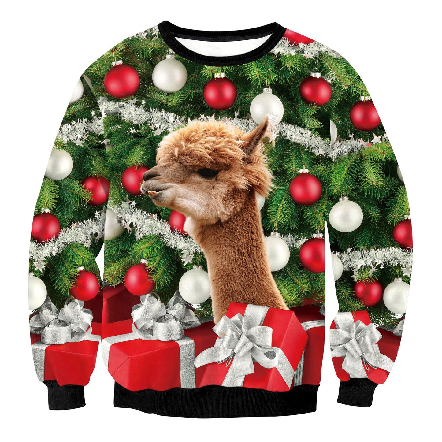 Fashion Casual Christmas Clothing Deer Head Digital Printing Top