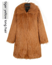 Load image into Gallery viewer, Men&#39;s Overcoat Faux Fur Coat Long Trench Coat