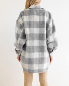 Women's Fashion Plaid Coarse Wool Shirt