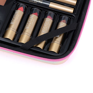 Lipstick Lip Glaze Eyebrow Pencil Highlighter Set