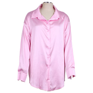 Women's Fashion Temperament Lapel Long Sleeve Shirt