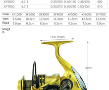 Cargar imagen en el visor de la galería, Xf1000-7000 Fishing Wheel Fishing Wheel Fishing Reel Reel For Telescopic Fishing Rod Metal Rocker Arm Gapless Fishing Gear Factory