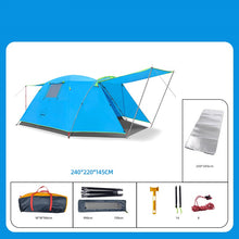 画像をギャラリービューアに読み込む, Four Person Outdoor Camping Space Folding And Thickening Tent Rain And Sun Proof Outdoor