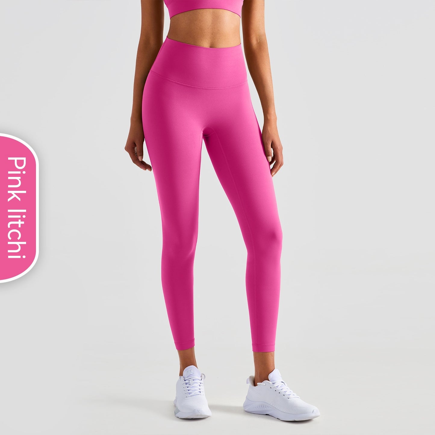 Women's Fashion Casual Pure Color Tight Peach Hip Raise Yoga Pants