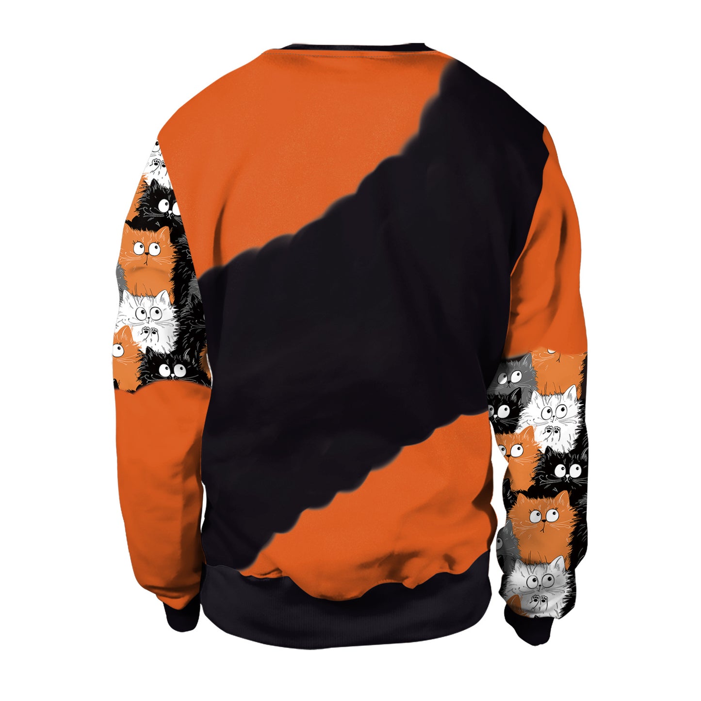 Women's Halloween Pumpkin-tied Horror Funny Round Neck Long-sleeved Sweater