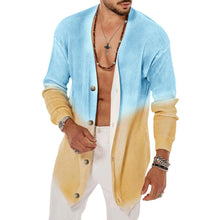 画像をギャラリービューアに読み込む, Men&#39;s Fashion Tie Dyed Five Color Long Sleeved Cardigan