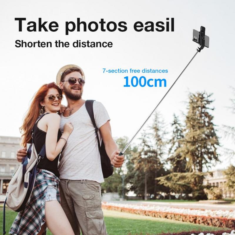 Compatible con Apple, Bluetooth Selfie Stick Control remoto móvil Trípode