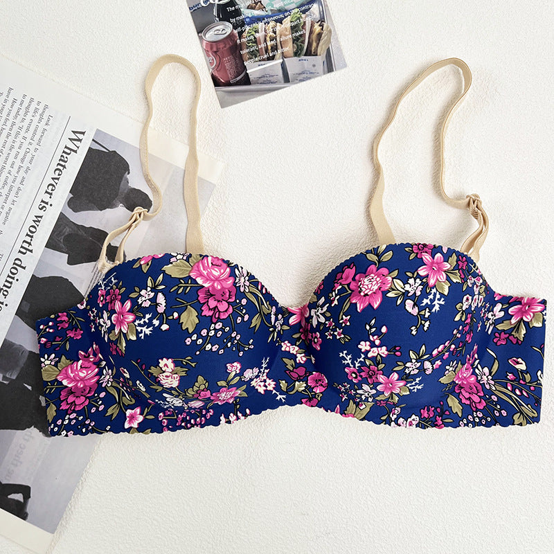 Women's Fashion Elegant Floral Push Up Breathable Bra