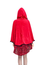 Carica l&#39;immagine nel visualizzatore di Gallery, Halloween Gothic Style Red Hat Costume Play Cloak