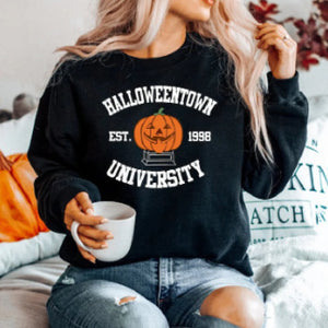 Pumpkin Printed Long Sleeved Top