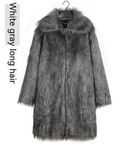 Load image into Gallery viewer, Men&#39;s Overcoat Faux Fur Coat Long Trench Coat