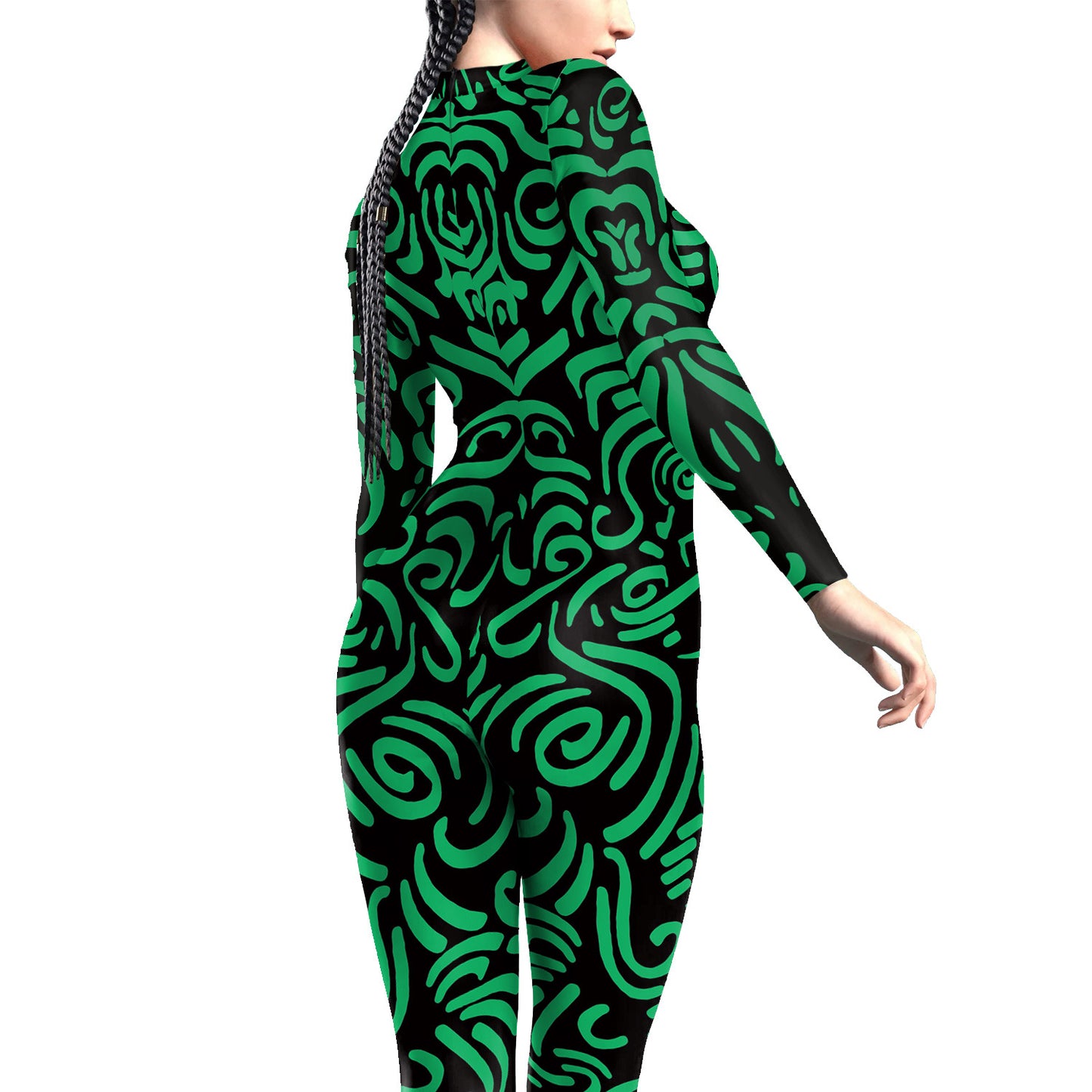 Women's Geometric Digital Printing One-piece Breathable Jumpsuit