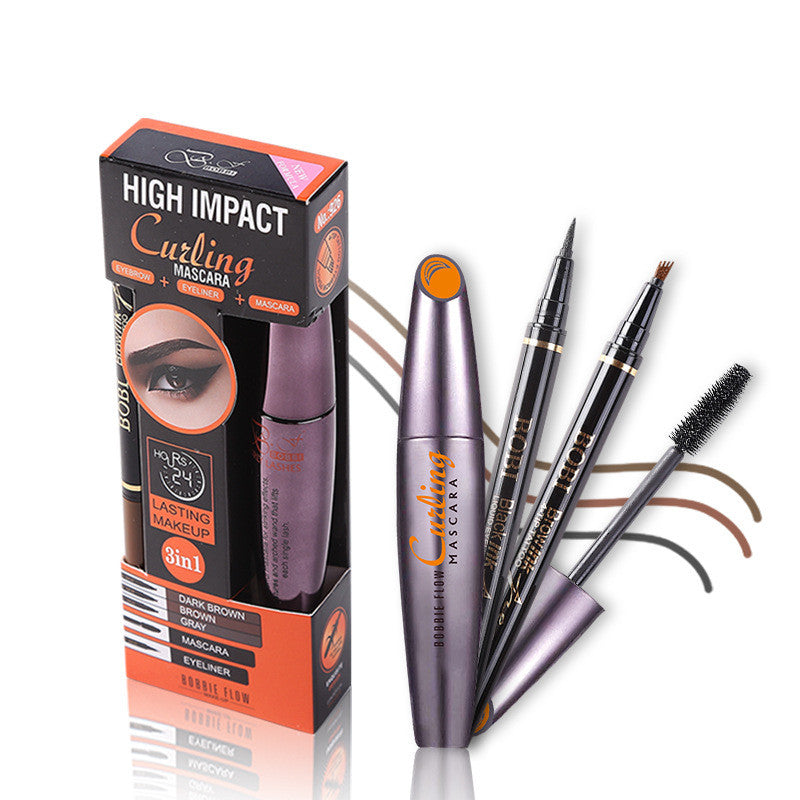 Slim Eye Black Four Pronged Eyebrow Pencil Three In One Set