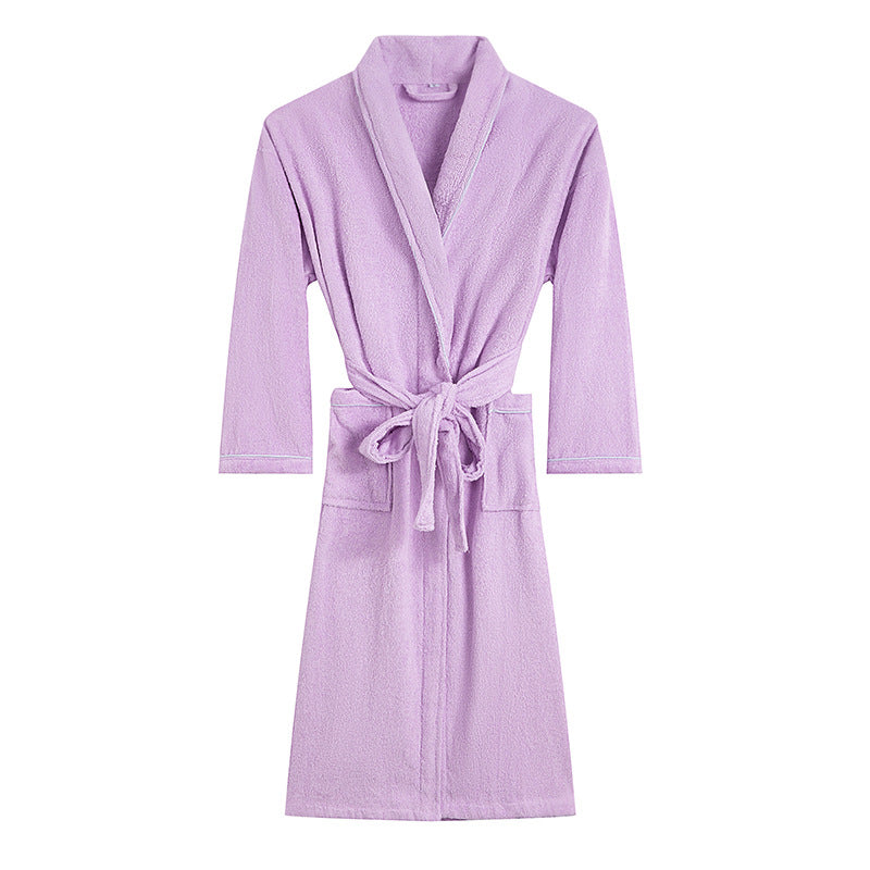 Men's And Women's Fashion Towel Material Thick Bathrobe