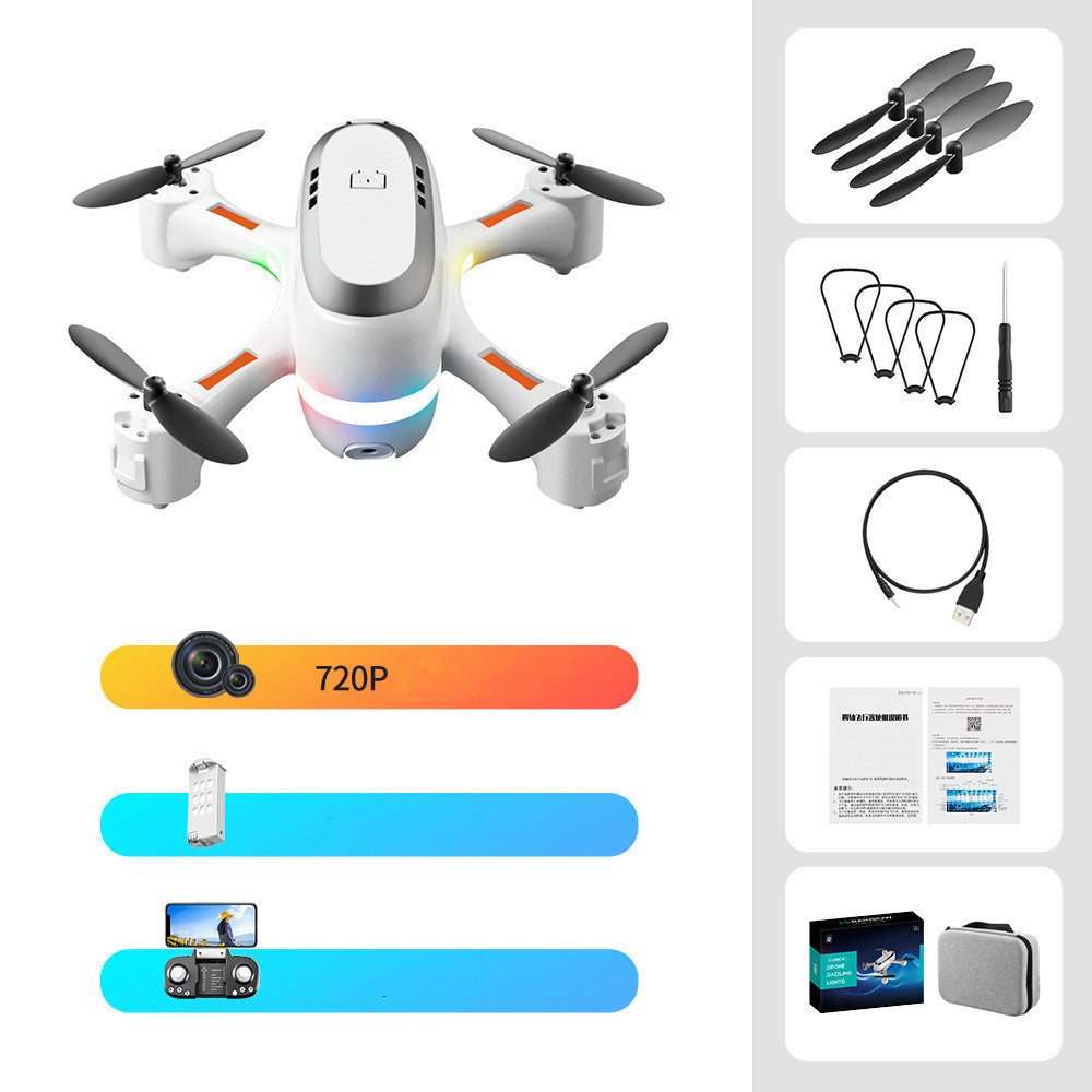 Mini Aerial Photography Gradient LED Remote Control Drone