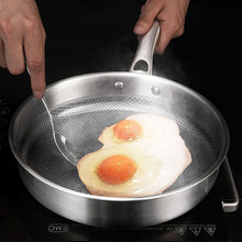 Cargar imagen en el visor de la galería, Household Smokeless 304L Stainless Steel Non-stick Frying Pan