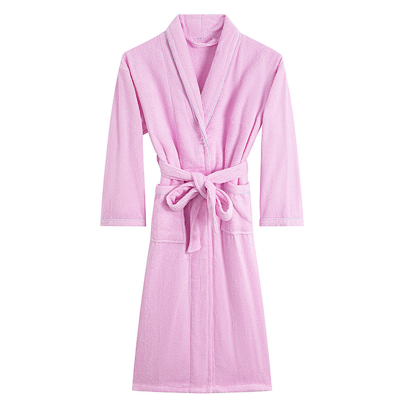 Men's And Women's Fashion Towel Material Thick Bathrobe