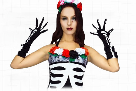 Halloween Women's Undead Ghost Bone Costume