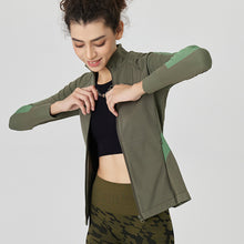 画像をギャラリービューアに読み込む, Seamless Knitted Stitching Windproof Sports Yoga Outdoor Jacket