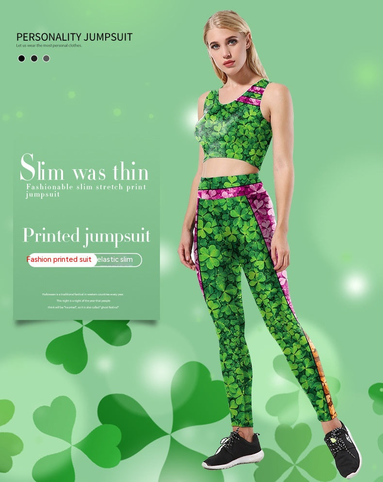 Saint Patrick's Day Digital Printing Festival Outfit Set