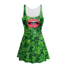 Charger l&#39;image dans la galerie, Oversized Women&#39;s St. Patrick&#39;s Day Printed A-line Dress