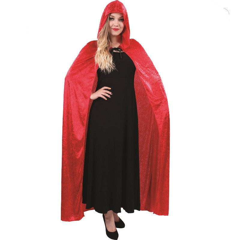 Halloween Women's Gold Velvet Cape Cloak