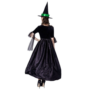 Halloween Women's Witch Green Dress