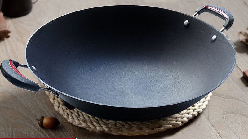 Cast Iron With Double Ears, Round Bottom Flat-bottomed Iron Pan