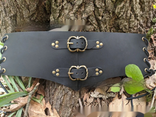 Carica l&#39;immagine nel visualizzatore di Gallery, Heavy Armor Belt Leather Armor Belt